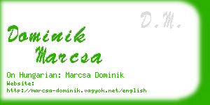 dominik marcsa business card